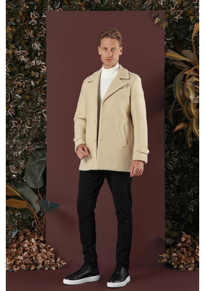 Ka 078 Slim Fit Bej Spor Kaban