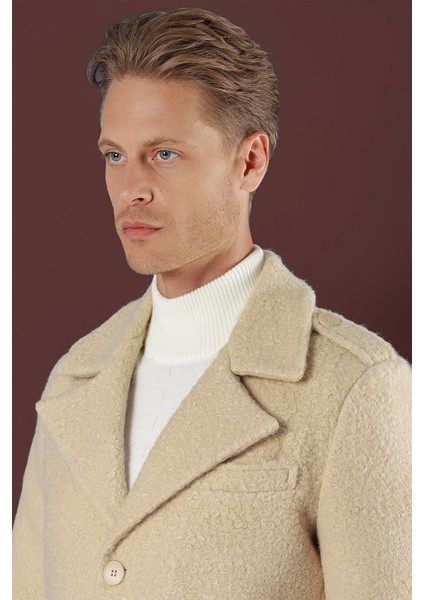 Ka 078 Slim Fit Bej Spor Kaban