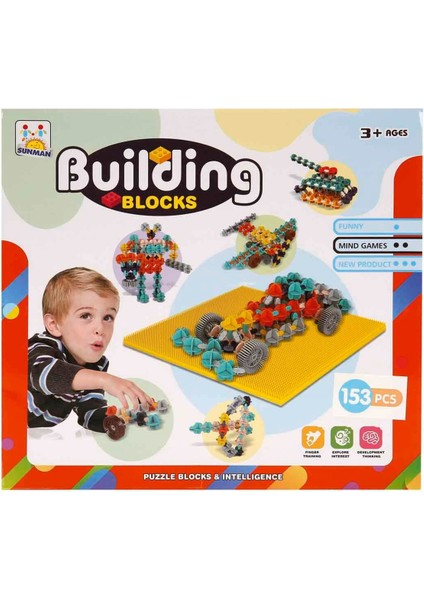 Şekilli Yapı Blokları 153 Parça – Yaratıcı Inşaat Oyunu – Eğitici Blok Seti fırsatları