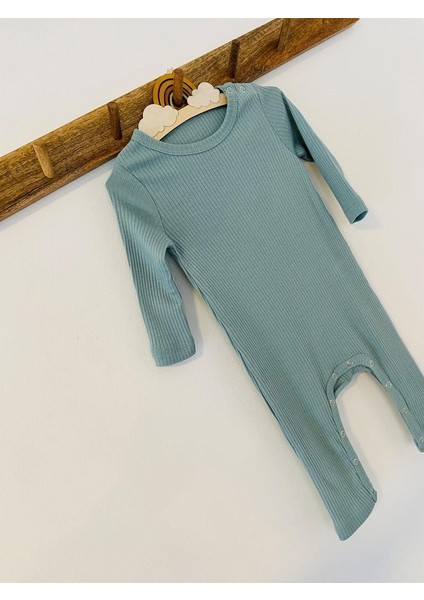 Koyu Mint Fitilli Modal Uzun Tulum modelleri