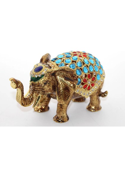 Mdb Swarovski Taşlı Tekli Fil Figürü Model 4