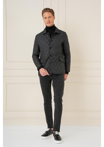 Ka 081 Slim Fit Siyah Spor Kaban