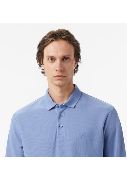Erkek Mavi Classic Fit Uzun Kollu Polo Yaka T-Shirt K57351T.4MY fırsatları