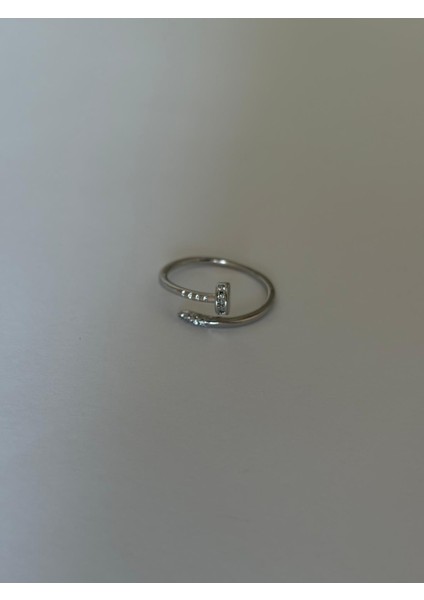 Gümüş Kaplama Çivi Model Ayarlanabilir Yüzük fiyatları