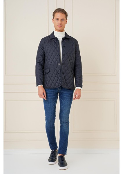 Ka 081 Slim Fit Lacivert Spor Kaban