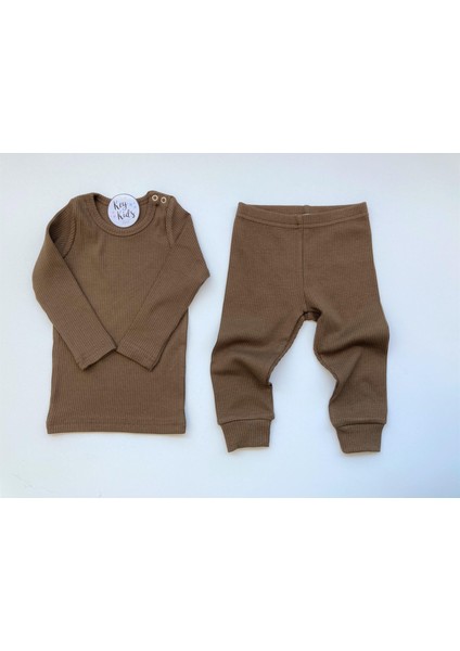 Çikolata Fitilli Modal Pijama Takımı