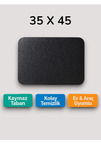 Çok Amaçlı Kaymaz Paspas 35X45 cm – Araç Içi, Ev, Ofis ve Atölye Kullanımı Için