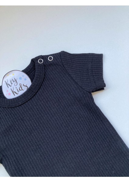 Siyah Kısa Kol Modal Fitilli Çıtçıtlı Body fiyatları