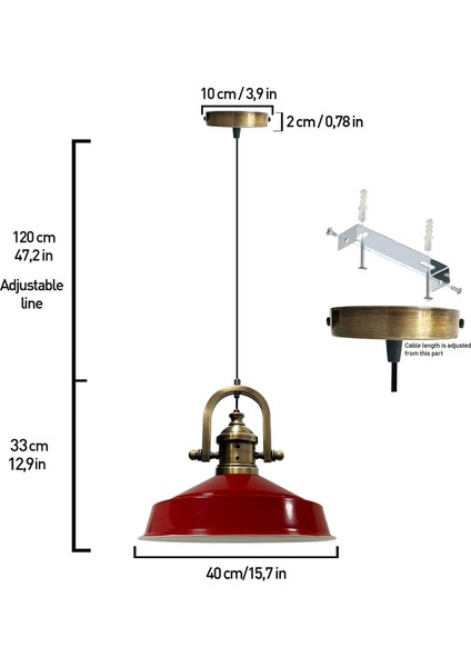 Asaletli Tekli Avize Gemici Eskitme Başlık Retro Sarkıt Lamba Restoran Salon Aydınlatma