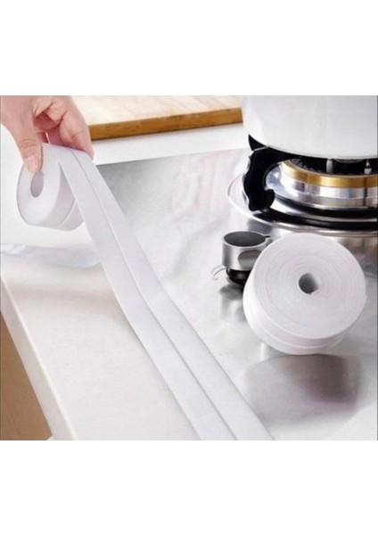 1 Adet Su Sızdırmaz Banyo Küvet Duşakabin Kenar Mutfak Lavabo Ocak Izolasyon Bandı 3.2mt Beyaz Renk fiyatları