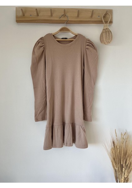 Somon Modal Fitilli Iskandinav Kız Çocuk Elbise