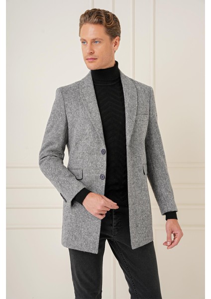 Ka 084 Slim Fit Gri Spor Kaban modelleri