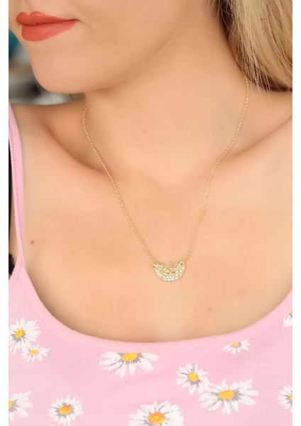 Zirkon Taşlı Bayan Kolye - Lisinya