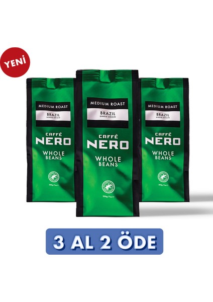 Brazil Çekirdek Kahve 3 Paket (600 Gr)