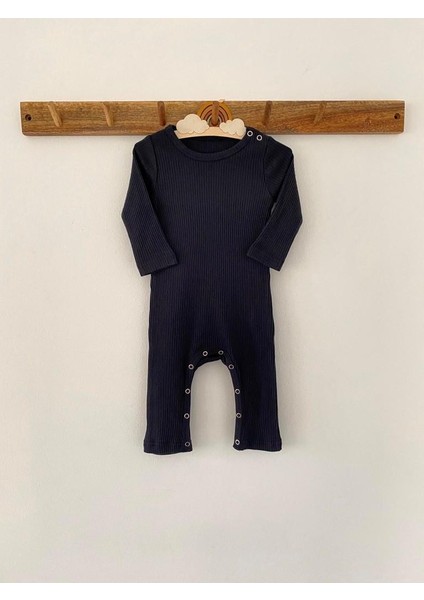 Lacivert Fitilli Modal Uzun Tulum