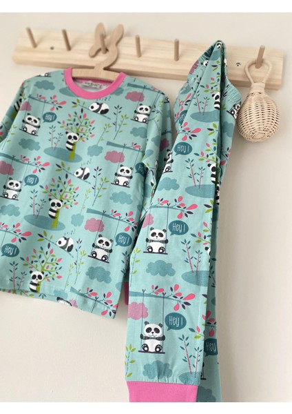 Mint Pandalı Pijama Takımı