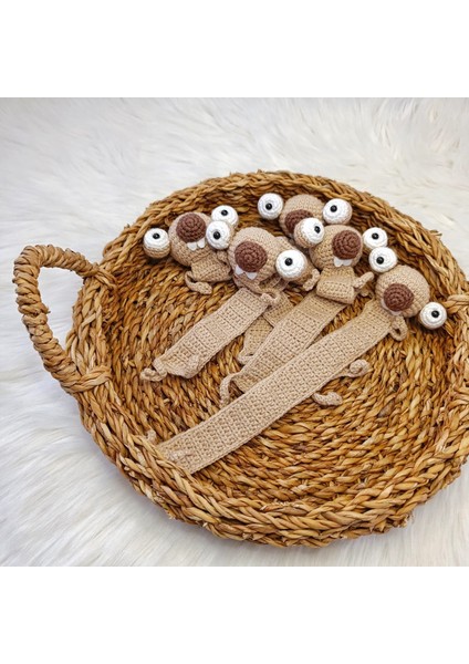 Amigurumi Örgü Kitap Ayracı Buz Devri Sid Karakteri