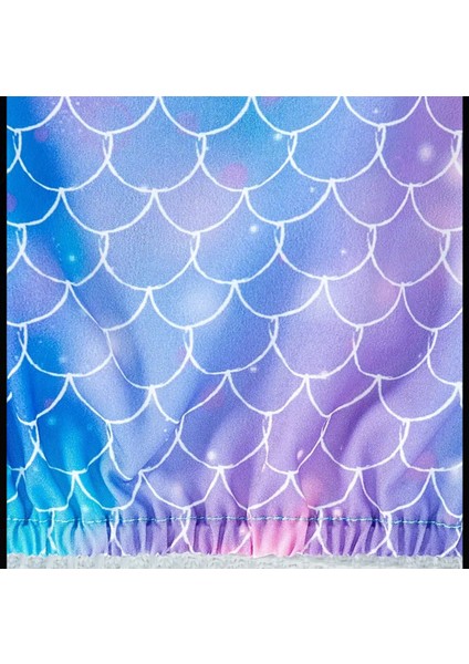 Deniz Kızı Işıklı Etek Büstiyer Deniz Kızı Topuklu Ayakkabı Mor Bubble Saç Mor Eldiven Seti Parti modelleri