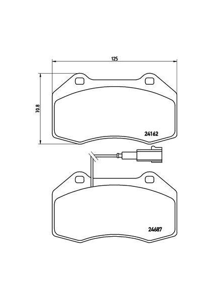 670275 - Ön Balata Fişli Grande Punto 199 1.4 Abarth 12/07 Fıat 500 1.4 10 Alfa Mıto 1.4tjet 1.4t 08