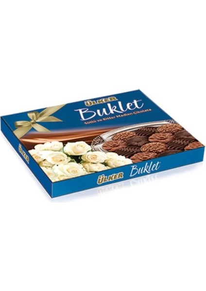 Buklet Madlen İkramlık Çikolata Mavı 208 gr x 6 Adet