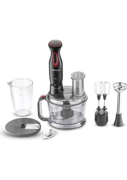 Functionall 2851H Mutfak Robotu Siyah Kırmızı