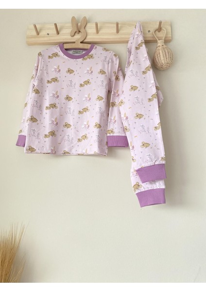 Pembe Fare Pijama Takımı