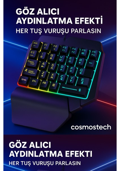 7 in 1 Gaming Combo Set – PS5 - PS4 - PS3 - XBOX - Nintendo Switch Uyumlu Klavye ve Mouse ile Oyun aksesuar paketi fırsatları