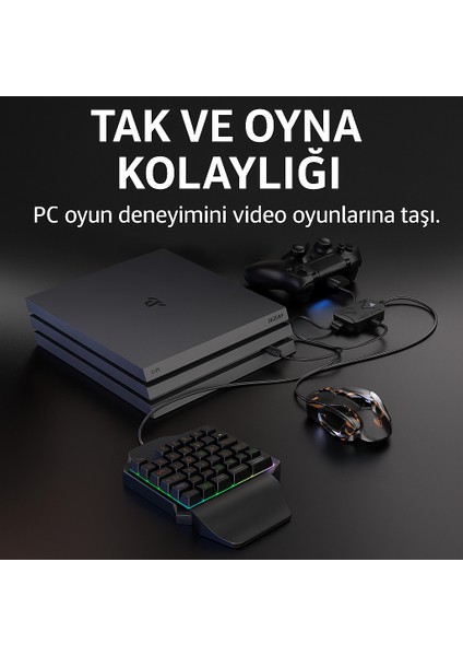 7 in 1 Gaming Combo Set – PS5 - PS4 - PS3 - XBOX - Nintendo Switch Uyumlu Klavye ve Mouse ile Oyun aksesuar paketi indirimleri