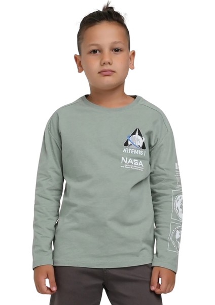 Erkek Çocuk Sweat Shirt Baskılı Yeşil10 fiyatları