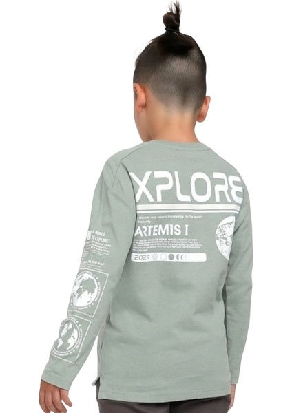 Erkek Çocuk Sweat Shirt Baskılı Yeşil10