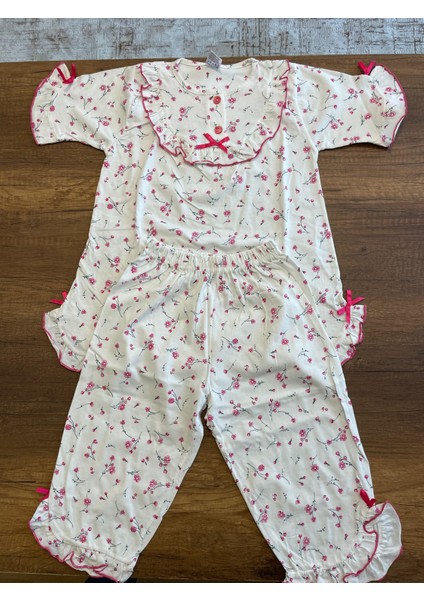 Kız Çocuk Kaprili Pijama Takımı Pembe Renk Kısa Kollu 8 10 Yaş Pamuklu fiyatları