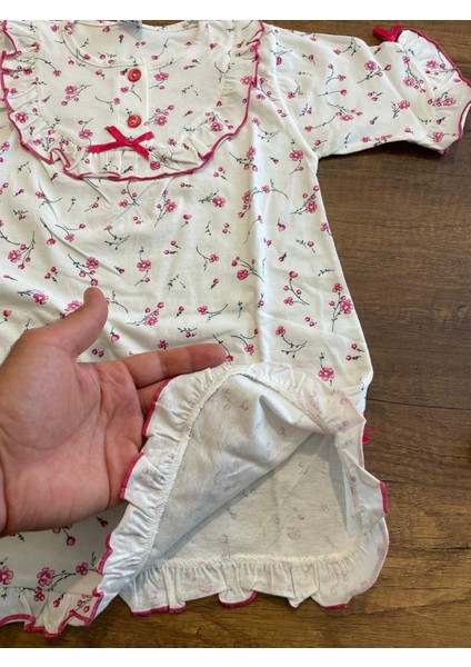 Kız Çocuk Kaprili Pijama Takımı Pembe Renk Kısa Kollu 8 10 Yaş Pamuklu indirimleri