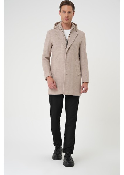 Ka 091 Slim Fit Bej Spor Kaban