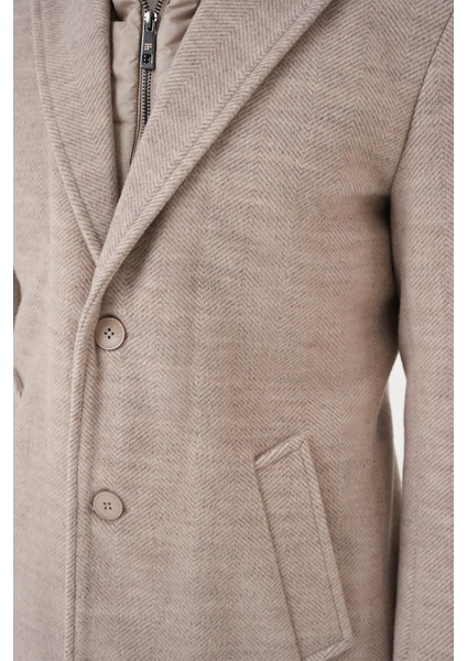 Ka 091 Slim Fit Bej Spor Kaban