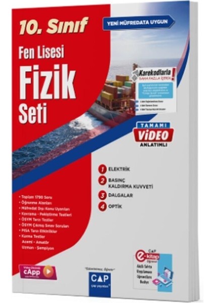 Çap Yayınları 10. Sınıf Fen Lisesi Fizik Fasikül Seti Paragraf 2 Deneme Hediye