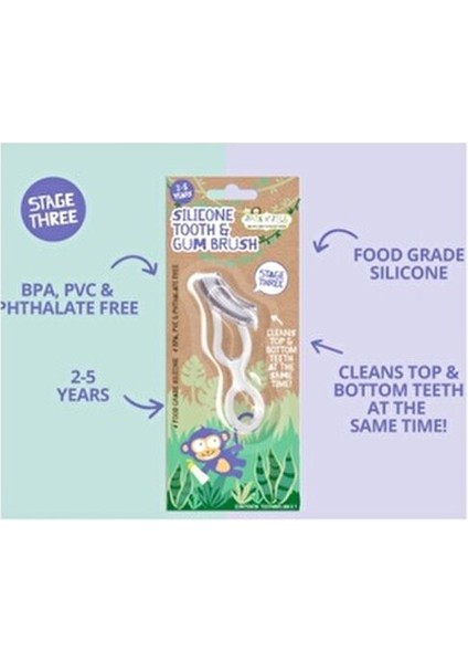 Silikon Diş ve Diş Eti Fırçası 2-5 Yaş Hassas Diş Etleri İçin Yumuşak Kıllar