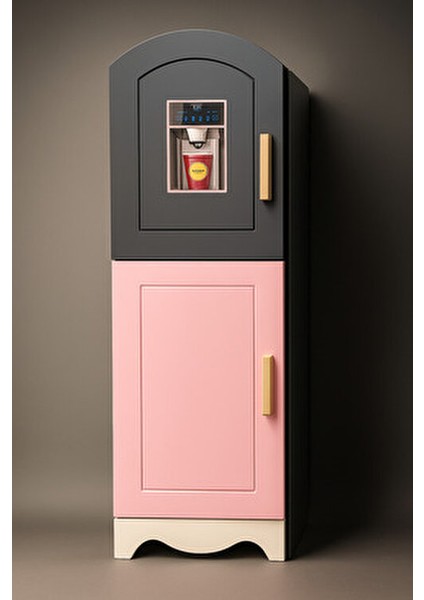 Dekoratif Ahşap Mutfak ve Buzdolabı Eğitici Oyuncak 3 Yaş ve Üzeri İçin