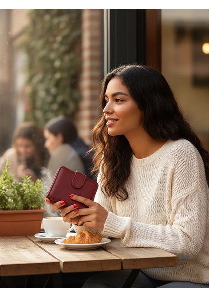Deri Fermuarlı Küçük Kadın Cüzdanı fırsatları