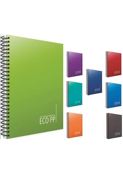 Eko Defter Spiralli Plastik Kapak A4 40 Yaprak Kareli