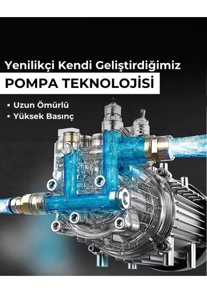 150 Bar Yüksek Basınçlı Yıkama Makinesi Sarı Renk
