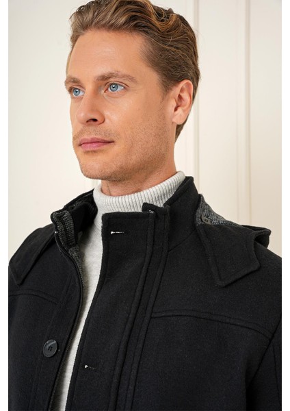 Ka 083 Slim Fit Siyah Spor Kaban