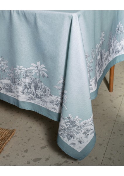 Ravage Polycotton Masa Örtüsü - Gri/Mint - 150x200 cm modelleri