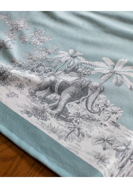 Ravage Polycotton Masa Örtüsü - Gri/Mint - 150x200 cm fırsatları