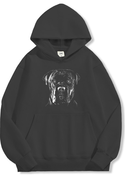Unisex Sweatshirt Oversize Hoodie Dog Sketch