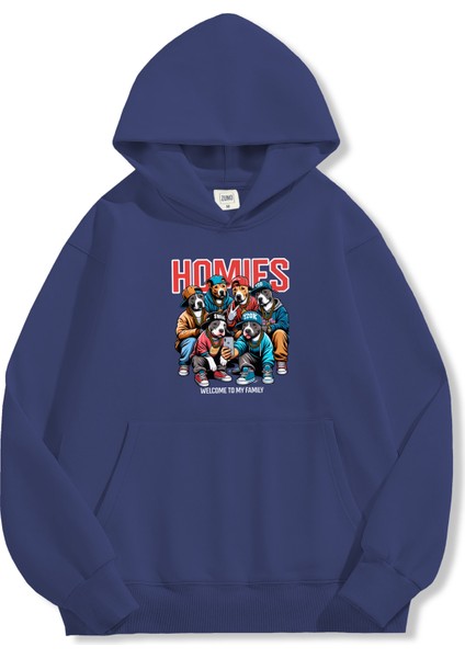 Unisex Sweatshirt Oversize Hoodie Homies Family fiyatları