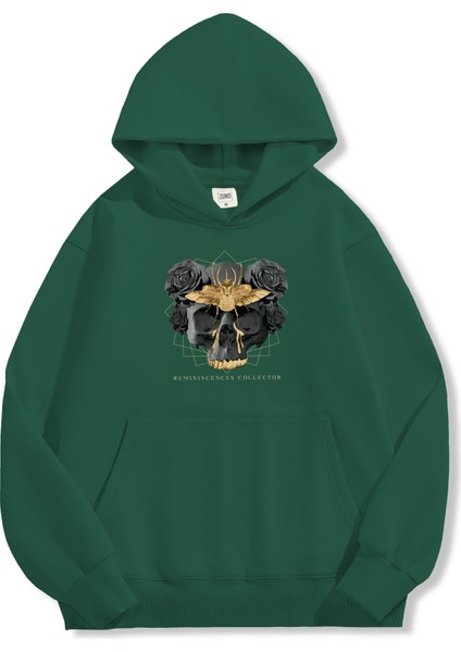 Unisex Sweatshirt Oversize Hoodie Golden Skull