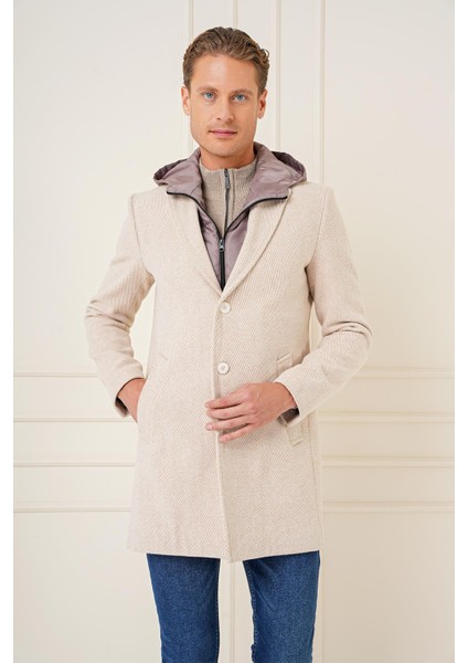 Ka 089 Slim Fit Bej Spor Kaban modelleri