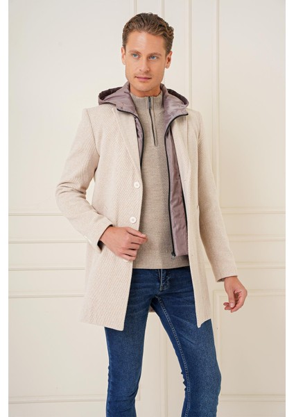 Ka 089 Slim Fit Bej Spor Kaban fırsatları