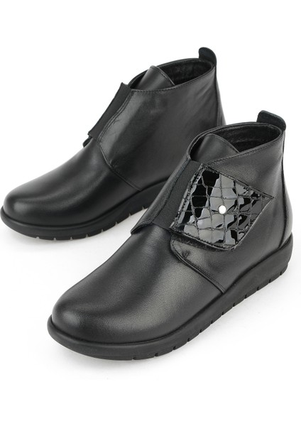 , Kadın Hakiki Deri Konfor Bot 1531022Z7551 Siyah indirimleri