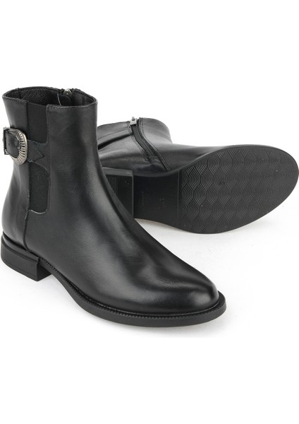 , Kadın Hakiki Deri Bot 1531022Z7614 Siyah